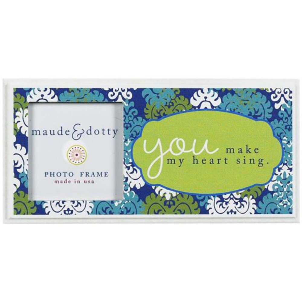 Danielson Designs Maude & Dotty Photo Frame" You Make My Heart Sing", New